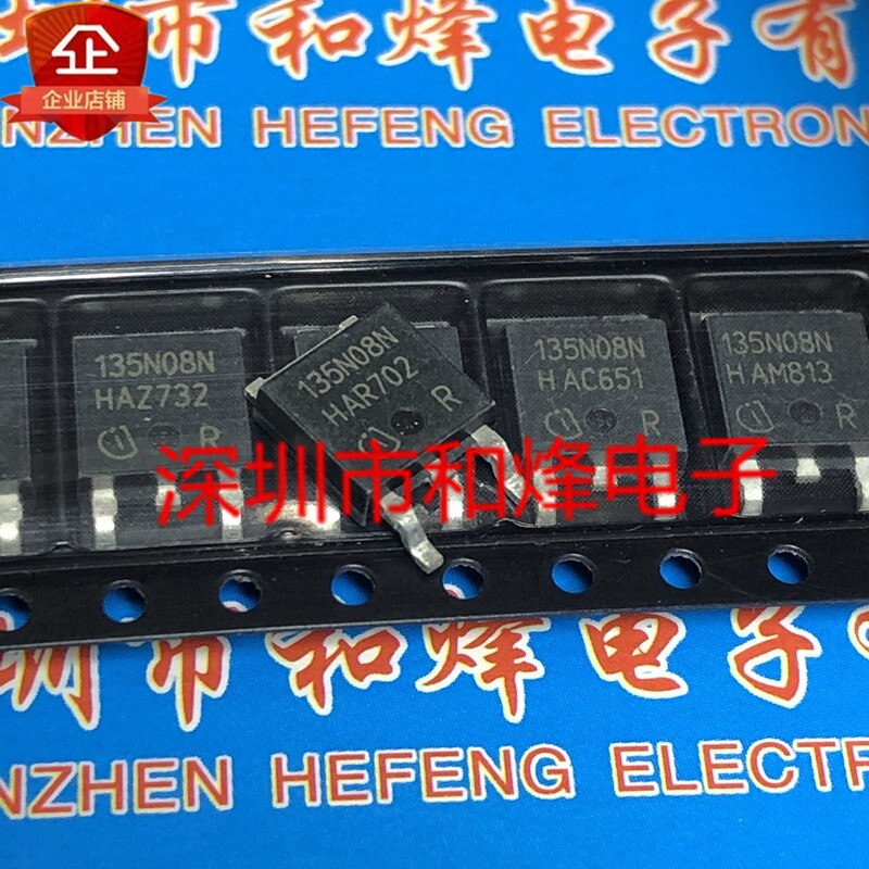 30pcs  ο 135N08N IPD135N08N3G TO-252 80V 45A